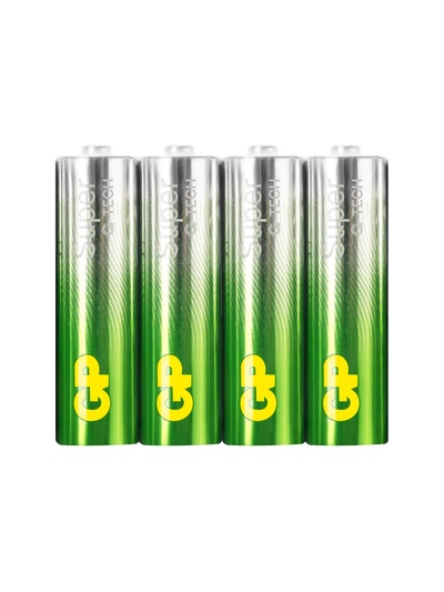 Батарейка алкалиновая GP Super, AA, LR6-4S, 1.5 В, спайка, 4 шт.