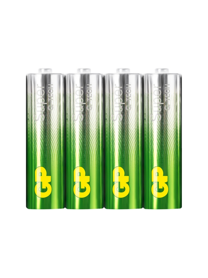 Батарейка алкалиновая GP Super, AA, LR6-4S, 1.5 В, спайка, 4 шт. - Фото 1