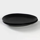 УЦЕНКА Набор тарелок фарфоровых Magistro Carbon, 26×23 см, цвет чёрный - Фото 5
