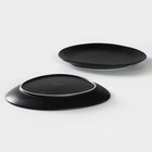 УЦЕНКА Набор тарелок фарфоровых Magistro Carbon, 26×23 см, цвет чёрный - Фото 6