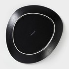УЦЕНКА Набор тарелок фарфоровых Magistro Carbon, 26×23 см, цвет чёрный - Фото 7