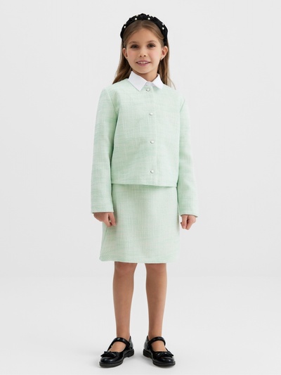 Жакет для девочки, MINAKU :Party Dress, цвет зеленый, рост 122 см