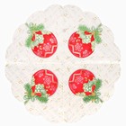 Салфетки новогодние бумажные круглые «Музыкальный шар», 3 слоя, d=32 см, 12 шт. - Фото 2