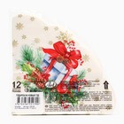 Салфетки бумажные круглые Art Bouquet Rondo «Подарок на новый год», 3 слоя, d=32 см, 12 шт. - Фото 4