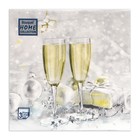 Салфетки новогодние бумажные Home Collection «Брызги шампанского», 3 слоя, 33х33 см, 20 шт - Фото 2