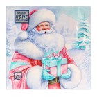 Салфетки новогодние бумажные Home Collection «Дедушка Мороз», 3 слоя, 33×33 см, 20 шт. - Фото 2