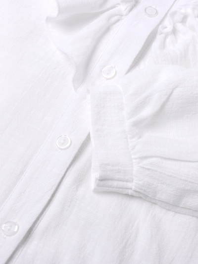 Блузка для девочки MINAKU: Cotton collection, белая, рост 140 см
