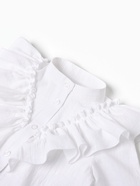 Блузка для девочки MINAKU: Cotton collection, белая, рост 140 см  (артикул 10698224)  большой выбор товаров оптом и в розницу по низким ценам с доставкой