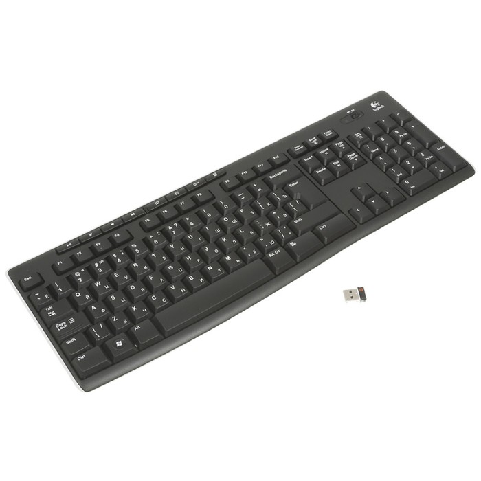 Клавиатура Logitech K270 черный/белый USB беспроводная Multimedia (920-003058) - фото 51663624