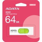 Флешка A-Data 64GB UV320 AUV320-64G-RWHGN USB3.2 белый/зеленый - фото 51663645 Флешка A-Data 64GB UV320 AUV320-64G-RWHGN USB3.2 белый/зеленый - фото 51663645