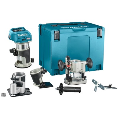 Фрезер кромочный аккумуляторный Makita RT001GZ19, 40 В, 10000-31000 об/мин, БЕЗ АКБ/ЗУ