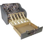 Детский диван «Юниор 1-1», механизм выкатной, велюр, цвет таун грей / бинго эш - фото 27824011