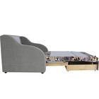 Детский диван «Юниор 1-1», механизм выкатной, велюр, цвет таун грей / бинго эш - фото 27824012