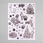 Наклейка интерьерная цветная «Зебра и серебристые снежинки», 30×40 см - Фото 3