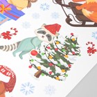 Наклейка интерьерная цветная «Зверята празднуют Новый год», 30×40 см - Фото 4