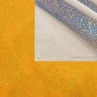 Пленка голографическая, «Конфетти», золотая, 70 см × 1 м