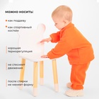 Костюм флисовый детский (джемпер, брюки) MINAKU, рост 80-86 см, оранжевый - Фото 3