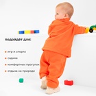 Костюм детский флисовый: джемпер, брюки, MINAKU, рост 80-86 см, оранжевый - Фото 4