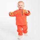 Костюм флисовый детский (джемпер, брюки) MINAKU, рост 92-98 см, оранжевый - Фото 6