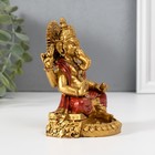 Нэцкэ фигурка полистоун «Ганеша в красном одеянии», 6.5×8.3×11.5 см - Фото 3