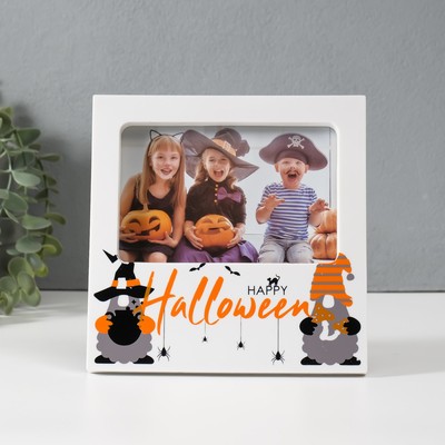 Фоторамка для фото 10×15 см «Счастливого Хэллоуина», пластик, белая, 1×17.7×18 см