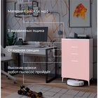 Комод напольный «Зефир», на ножках, 4 ящика, 602×355×962 мм, цвет белое дерево/эмаль пудра розовая - Фото 4