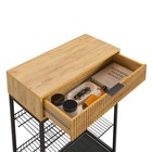 Обувница в прихожую «Вельвет», 2 полки, 750×334×905 мм, цвет дуб крафт золотой/акация светлая/чёрный муар - Фото 5