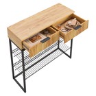 Обувница в прихожую «Классная 1», 2 ящика, 2 полки, 952×335×907 мм, цвет дуб крафт золотой/акация светлая/чёрный муар - Фото 3