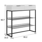 Обувница в прихожую «Классная 1», 2 ящика, 2 полки, 952×335×907 мм, цвет дуб крафт золотой/акация светлая/чёрный муар - Фото 4