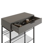 Обувница в прихожую «Краш», 2 полки, 750×334×905 мм, цвет чёрный муар/графит - Фото 3