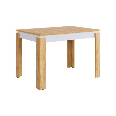 Стол обеденный раздвижной «Гермес 2», 1920×750×760 мм, цвет дуб крафт золотой/белое дерево