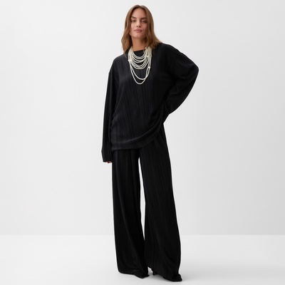 Костюм женский: блуза, брюки, MIST Classic collection, размер 44-46, чёрный