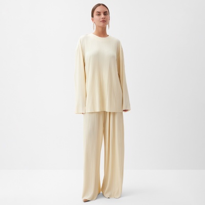 Костюм женский (блуза, брюки) MIST Classic collection, размер 44-46, бежевый