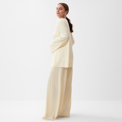 Костюм женский (блуза, брюки) MIST Classic collection, размер 44-46, бежевый