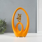 Фигурка керамика «Медвежонок - сны наяву», оранжевый с золотом, 6×15.5×27 см - Фото 1