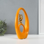 Фигурка керамика «Медвежонок - сны наяву», оранжевый с золотом, 6×15.5×27 см - Фото 3