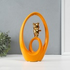 Фигурка керамика «Медвежонок - сны наяву», оранжевый с золотом, 6×15.5×27 см - Фото 4