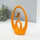 Фигурка керамика «Медвежонок - сны наяву», оранжевый с золотом, 6×15.5×27 см - Фото 5