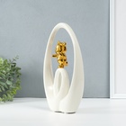 Фигурка керамика «Медвежонок - сны наяву», белый с золотом, 6×15.5×27 см - Фото 2