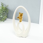 Фигурка керамика «Медвежонок - сны наяву», белый с золотом, 6×15.5×27 см - Фото 5