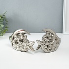 Набор фигурок керамика «Две рыбки - пузырьки», серебро, 2 шт., 4.8×22×12 см; 4.8×17.5×13 см - Фото 4