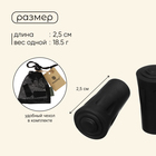 Набор защитных колпачков для трекинговых палок, ребристые, 2 шт., цвет чёрный - Фото 3