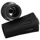 Набор защитных колпачков для трекинговых палок, ребристые, 2 шт., цвет чёрный - Фото 5