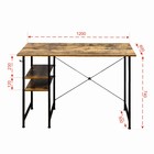 Стол письменный «Клик Мебель. Бруклин», 1200×600 мм, цвет чёрный/дуб - Фото 2