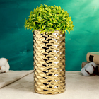 Ваза «Хелен», 9×19 см, керамика, золото - Фото 3