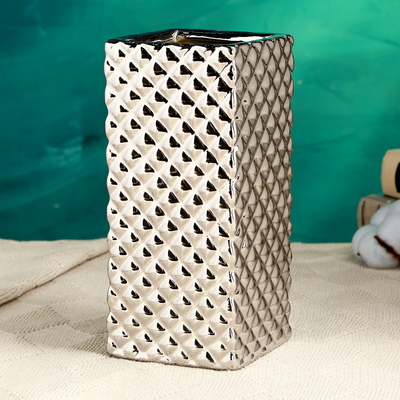 Ваза «Кристи», 9×19 см, керамика, серебро