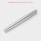Скалка из нержавеющей стали Доляна «Бруни», 32.5×3.2 см, цвет серебристый - Фото 2