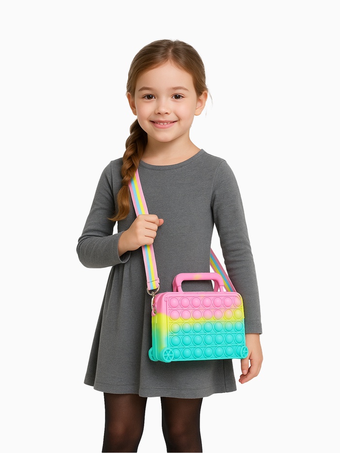 Сумка детская, на молнии, Выбражулька, pop it, разноцветная - Фото 1
