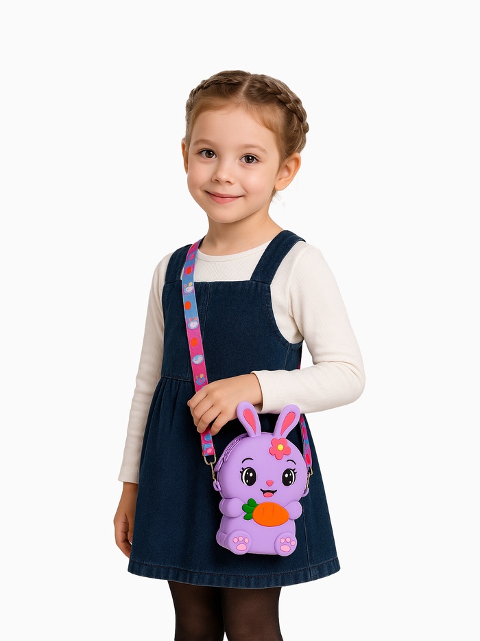 Сумка детская на молнии «Выбражулька», фиолетовая - Фото 1