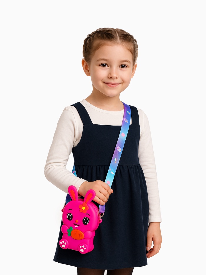 Сумка детская на молнии «Выбражулька», малиновая - Фото 1